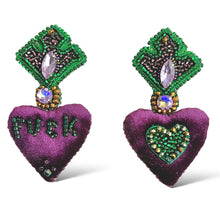 Load image into Gallery viewer, CrystalDust Irreverent Purple Velvet Heart
