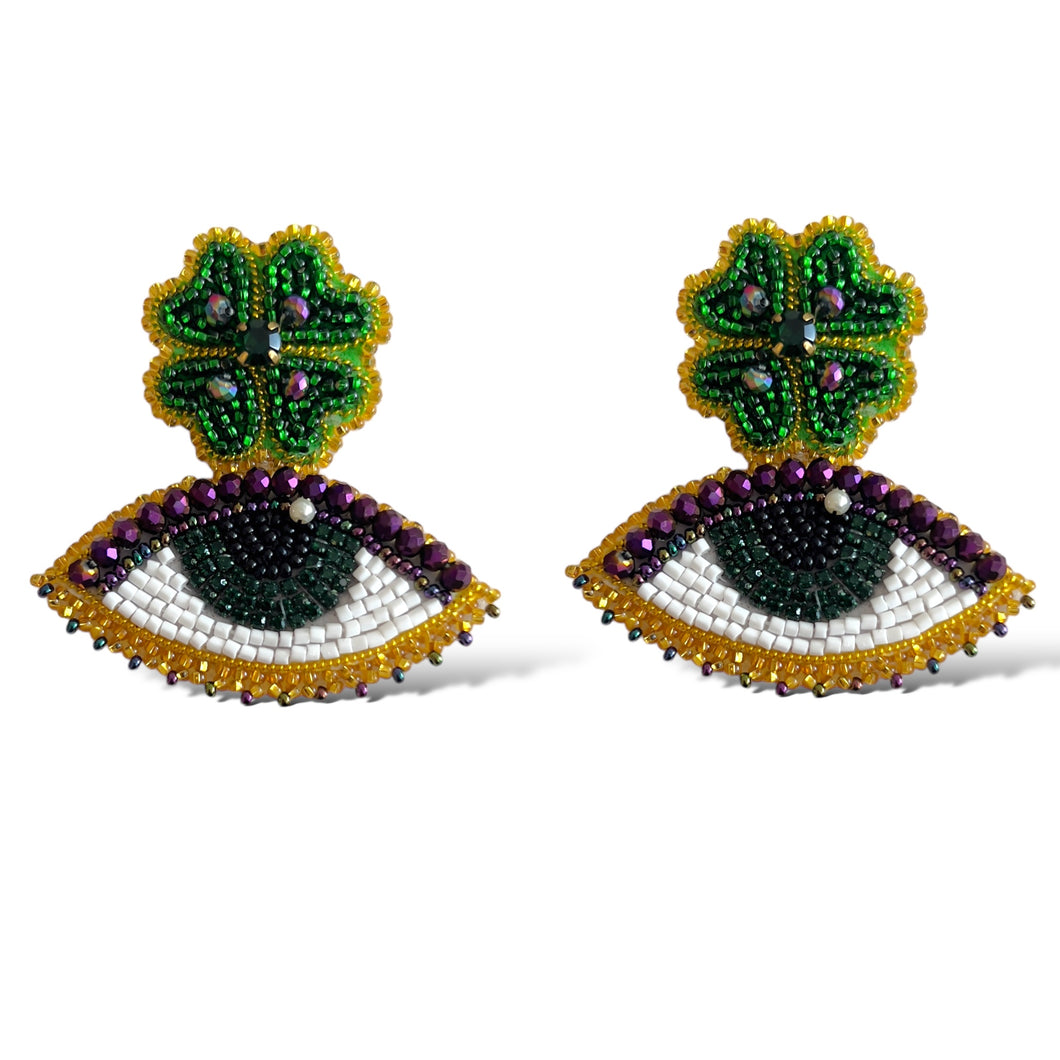 CrystalDust Lucky Eye Earrings